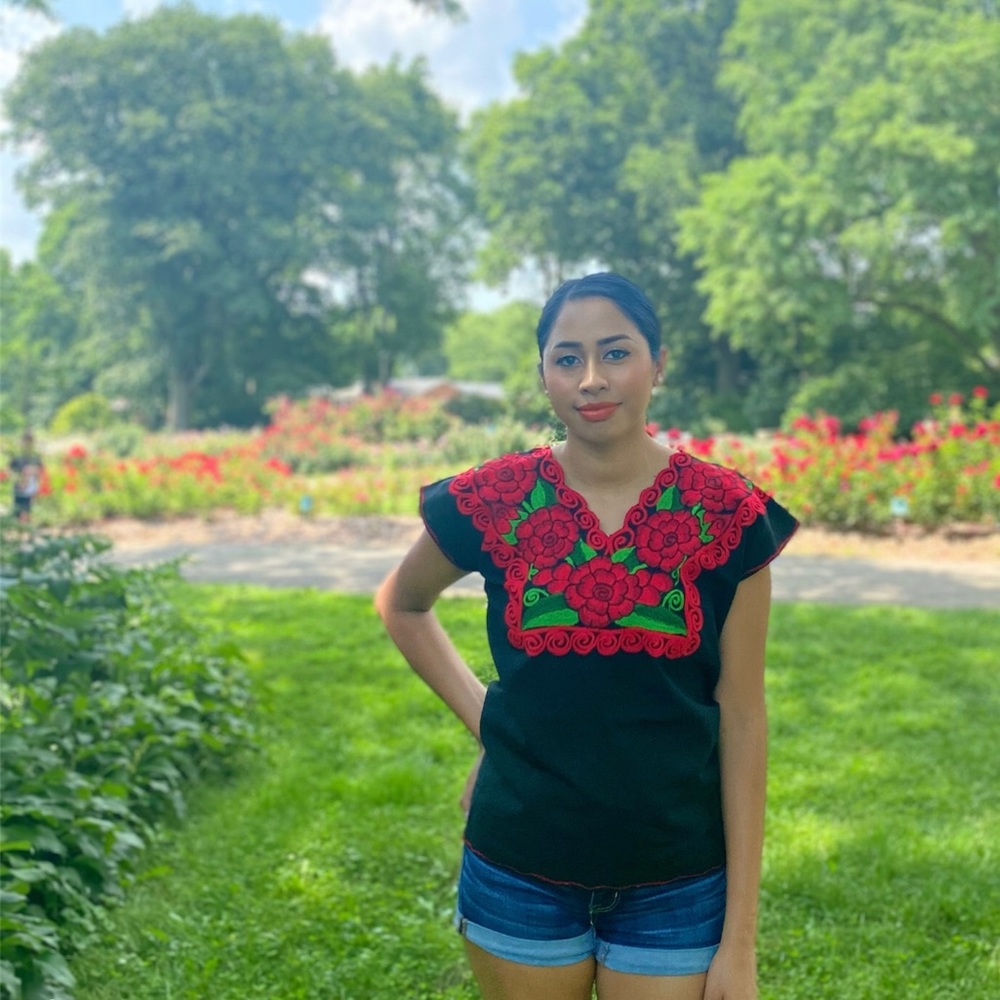 EMBROIDERED MEXICAN BLOUSE S/M BLUSA MEXICANA - Picture 5 of 5